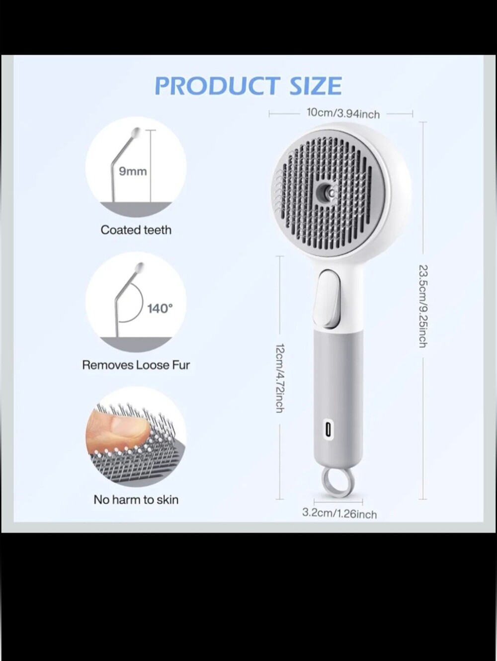 Pet Hair Steam Brush